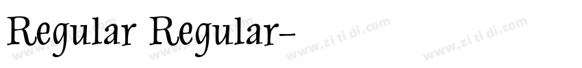 Regular Regular字体转换